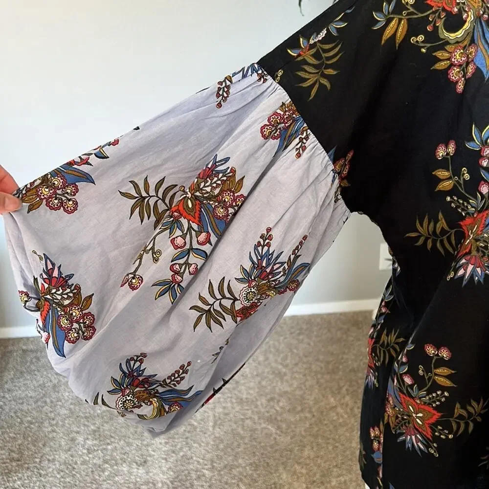 LOFT Puff Sleeve Printed Blouse - Picture 3 of 7